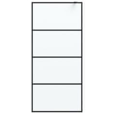 Greatstore Sprchová zástěna walk-in černá 90 x 195 cm mléčné ESG sklo