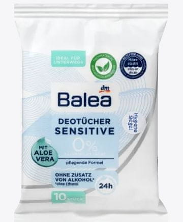 Balea Sensitive, vlhčené ubrousky, 10 ks