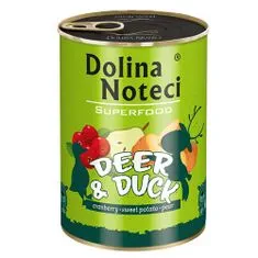 DOLINA NOTECI SUPERFOOD 400g jelen a kachna pro psy 80% masa