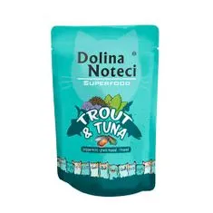 DOLINA NOTECI SUPERFOOD 85g pstruh a tuňák pro kočky 80% masa