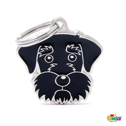 COBBYS PET MF BLACK SCHNAUZER 3,3x2,6 cm gravírovateľný přívěsek