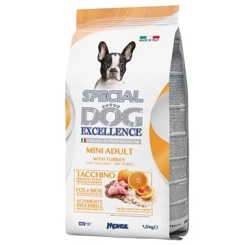 Monge SPECIAL DOG EXCELLENCE MINI Adult 1,5kg krůta superprémiové krmivo pro psy malých plemen