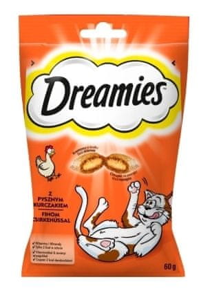 Dreamies Dreamies, Pamlsek pro kočky, kuře, 60g