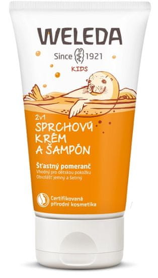 Weleda - 2 v 1 sprchový krém a šampon Šťastný pomeranč