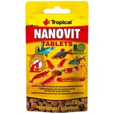 TROPICAL Nanovit Tablets 10g/70ks krmivo pro nejmenší druhy ryb s obsahem bílkovin