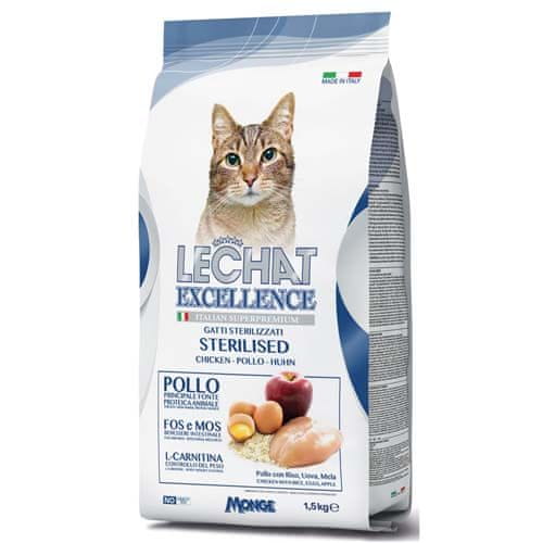 Monge LECHAT EXCELLENCE STERILIZED Chicken 1,5kg 35/11 superprémiové krmivo pro kočky