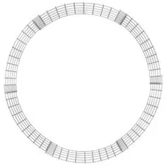 Vidaxl Kruhový gabionový vyvýšený záhon pozinkovaná ocel Ø 100 x 50 cm
