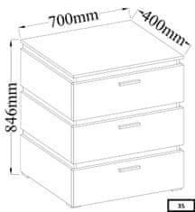 Komoda STRAKOŠ FAR 3S