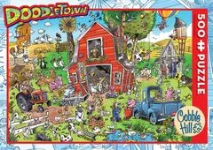 Cobble Hill Puzzle DoodleTown: Bláznovství na farmě 500 dílků