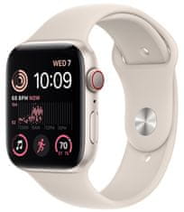 Apple Watch SE 2022 Cellular, 44mm Starlight Aluminium CaSE 2022 with Starlight Sport Band MNPT3CS/A - použité