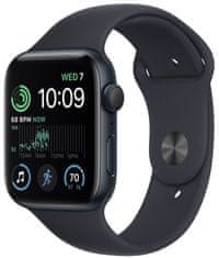 Apple Watch SE 2022, 44mm Midnight Aluminium Case with Midnight Sport Band MNK03CS/A - použité