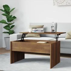 Vidaxl Konferenční stolek hnědý dub 80x50,5x41,5 cm kompozitní dřevo