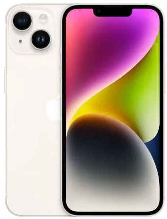 Apple iPhone 14, supervýkonný procesor, strojové učenie, A15 Bionic, veľký displej, trojitý zadný ultraširokouhlý fotoaparát, predný fotoaparát 12 Mpx, IP68, vodeodolný, Face ID, Dolby Atmos