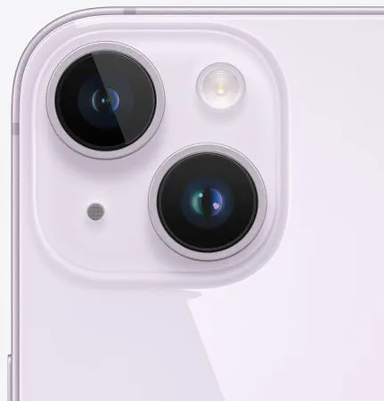 Apple iPhone 14, supervýkonný procesor, strojové učenie, A15 Bionic, veľký displej, trojitý zadný ultraširokouhlý fotoaparát, predný fotoaparát 12 Mpx, IP68, vodeodolný, Face ID, Dolby Atmos