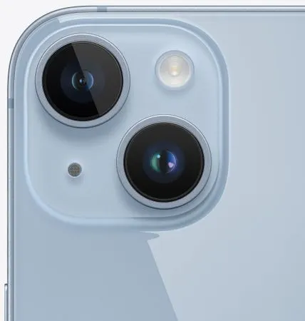 Apple iPhone 14, supervýkonný procesor, strojové učenie, A15 Bionic, veľký displej, trojitý zadný ultraširokouhlý fotoaparát, predný fotoaparát 12 Mpx, IP68, vodeodolný, Face ID, Dolby Atmos