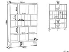 Beliani Regál v přírodní barvě se šedou částí ALLOA
