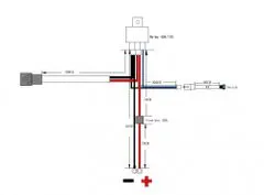 Stualarm Kabeláž pro připojení světla s 3-pin DT konektorem (wl-86dt1)