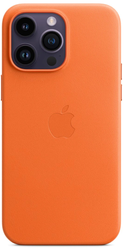 Apple iPhone 14 Pro Max Leather Case with MagSafe - Orange, MPPR3ZM/A