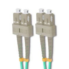 Qoltec Optický patchcord SC/UPC - SC/UPC | Multimode | 50/125 | OM4 | Duplex | 10m