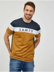 SAM73 Šedo-hnědé pánské tričko SAM 73 Kavix S