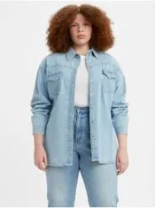 Levis Světle modrá dámská džínová oversize košile Levi's Dorsey Western 46