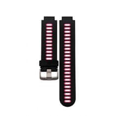Drakero Silikonový řemínek Cross pro Garmin černo-růžový 22 mm