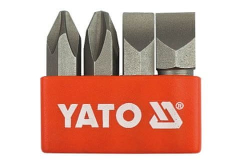 YATO Bity / Bity pro rázový šroubovák 4 ks Ph/Flat 2812