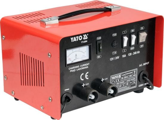 YATO Usměrňovač s asistencí při startu 16A 12V / 24V 120 - 240Ah