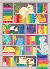 Cobble Hill  Puzzle Vyšívaná deka: Duhové kočky 1000 dílků