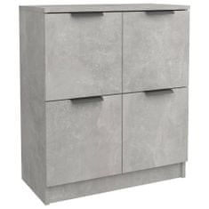 Greatstore Příborníky 2 ks betonově šedé 60 x 30 x 70 cm kompozitní dřevo