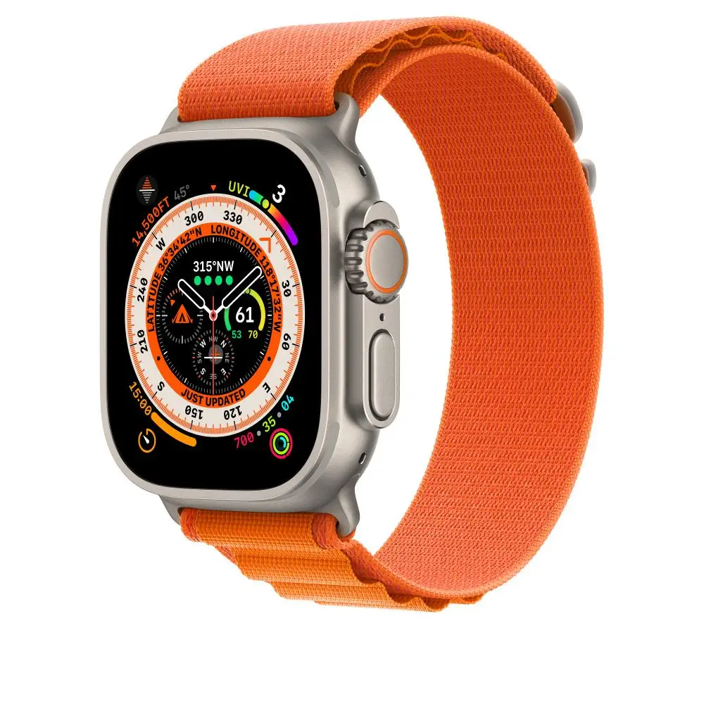 Apple 49mm Orange Alpine Loop - Large MQE13ZM/A 