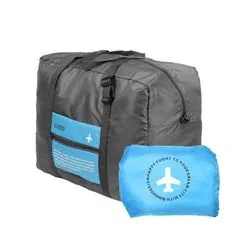 Northix Skládací taška s úložným vakem – modrá 