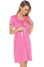 ITALIAN FASHION Bavlněná těhotenská noční košile Alena růžová XL