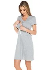 ITALIAN FASHION Bavlněná těhotenská noční košile Alena šedá XXL
