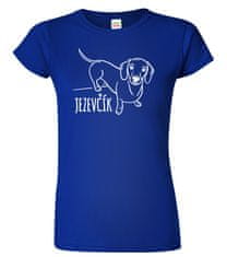 Hobbytriko Dámské tričko s jezevčíkem - Jezevčík Barva: Královská modrá (05), Velikost: M, Střih: dámský