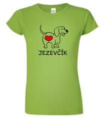 Hobbytriko Dámské tričko s jezevčíkem - Love jezevčík Barva: Královská modrá (05), Velikost: 2XL, Střih: dámský