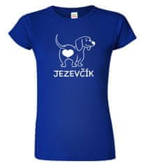 Hobbytriko Dámské tričko s jezevčíkem - Love jezevčík Barva: Královská modrá (05), Velikost: 2XL, Střih: dámský