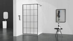 Mexen KIOTO sprchová stěna walk-in 130x200 cm 8mm černý vzor - 1, 800-130-000-00-77 - MEXEN