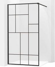 Mexen KIOTO sprchová stěna walk-in 130x200 cm 8mm černý vzor - 2, 800-130-000-00-78 - MEXEN