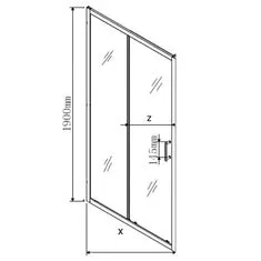 Mexen APIA sprchové dveře 120x190 cm 5mm, chrom-pásy 845-120-000-01-20 - MEXEN