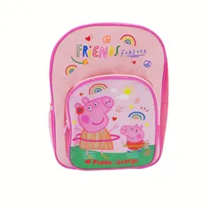 SETINO Dětský předškolní batoh Prasátko Peppa růžový 31 x 24 x 9 cm