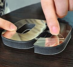 OEM Velké stříbrné 3D samolepky nástěnné hodiny DIY Mirror