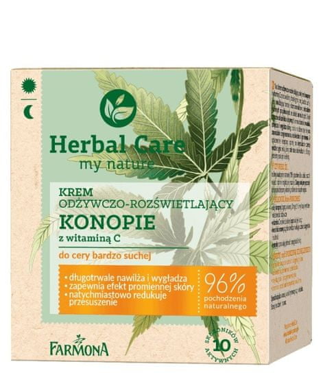 FARMONA Herbal Care Vyživující a rozjasňující konopný krém s vitaminem C - velmi suchá pleť 50 ml