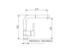 Sinks AVMI3PGR28 MIX 3 P Bílá - Milk dřezová baterie