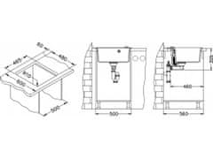 Alveus FORMIC 20/55- béžová ( 520x510mm) + pop-up sifon F