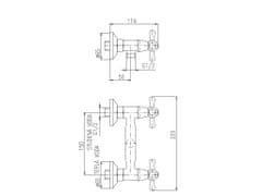 Slezák - RAV CZ Vodovodní baterie sprchová Slezák RAV Morava MK380 Barva: chrom, Rozměr: 150 mm