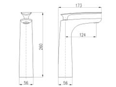 Slezák - RAV CZ Vodovodní baterie umyvadlová vysoká Slezák RAV Tigris TG130 Barva: chrom, Rozměr: 1/2''