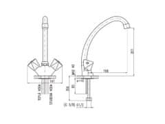 Slezák - RAV CZ Vodovodní baterie dřezová/umyvadlová Slezák RAV Morava Eco M020/1 Barva: vršek, Rozměr: 3/8''