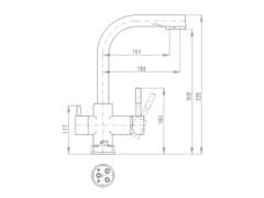 Slezák - RAV CZ Vodovodní baterie dřezová Slezák RAV Seina SE918 Barva: chrom, Rozměr: 3/8''