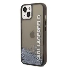 Karl Lagerfeld Lagerfeld Translucent Liquid Glitter Zadní Kryt pro iPhone 14 Plus Black